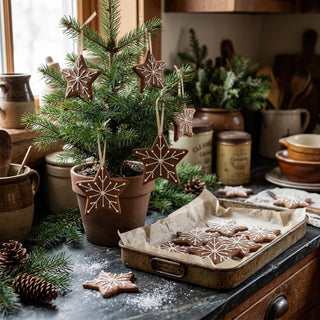 Faux Gingerbread Star Ornament