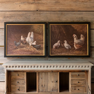 Set of 2 Framed Chicken Prints