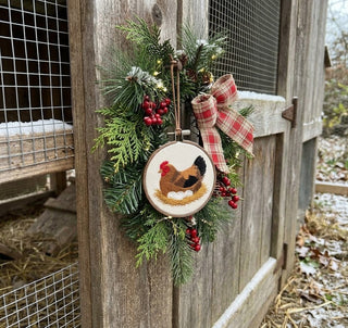 Mother Hen Embroidered Ornament