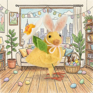 Felt Chick with Bunny Ears