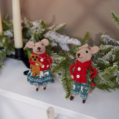 Christmas Day Felt Mice Set