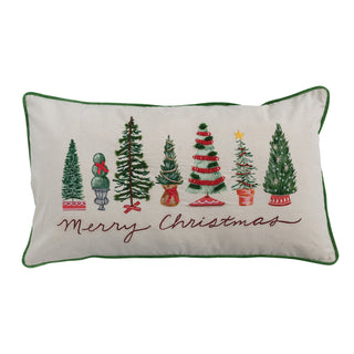 Merry Christmas Tree Lumbar Pillow