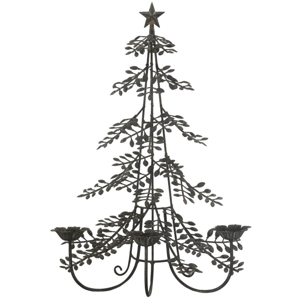 27" Christmas Tree Candle Holder - Table Or Wall