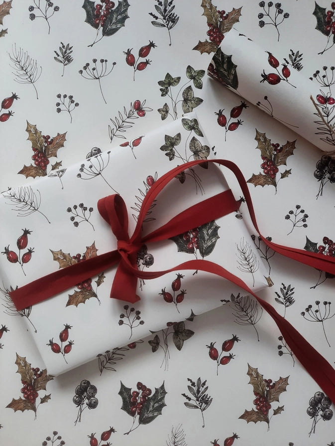 Winter Florals Luxury Gift Wrap