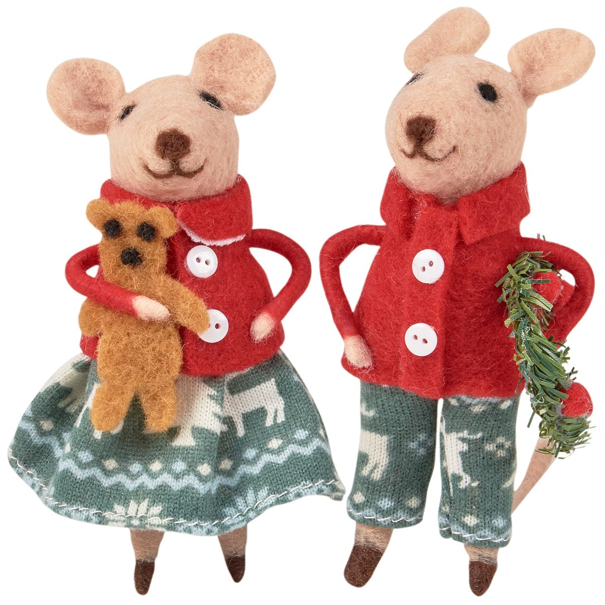 Christmas Day Felt Mice Set