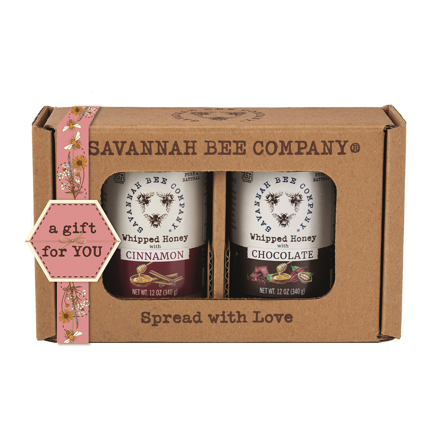 Savannah Bee Company Cinnamon and Chocolate 12oz Honey Gift Set