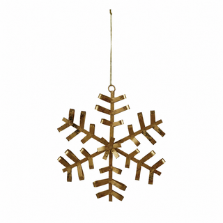 Gold Metal Snowflake Ornament – 2 Styles