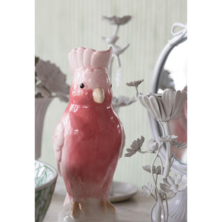 1.25Qt Ceramic Cockatoo Shaped Pitcher