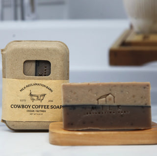Hand Crafted Bar Soap in Sustainable Packaging - Cowboy Coffee and Vanilla