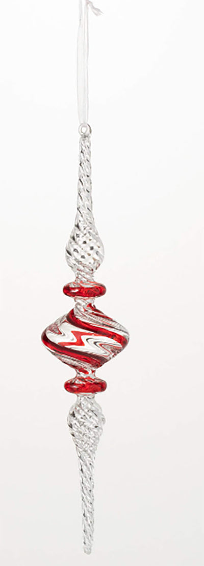 Red Crystal Finial Ornament - Choose Style