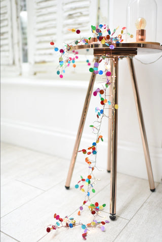 Confetti Cluster String Lights - Choose Battery Operated or Plug-In