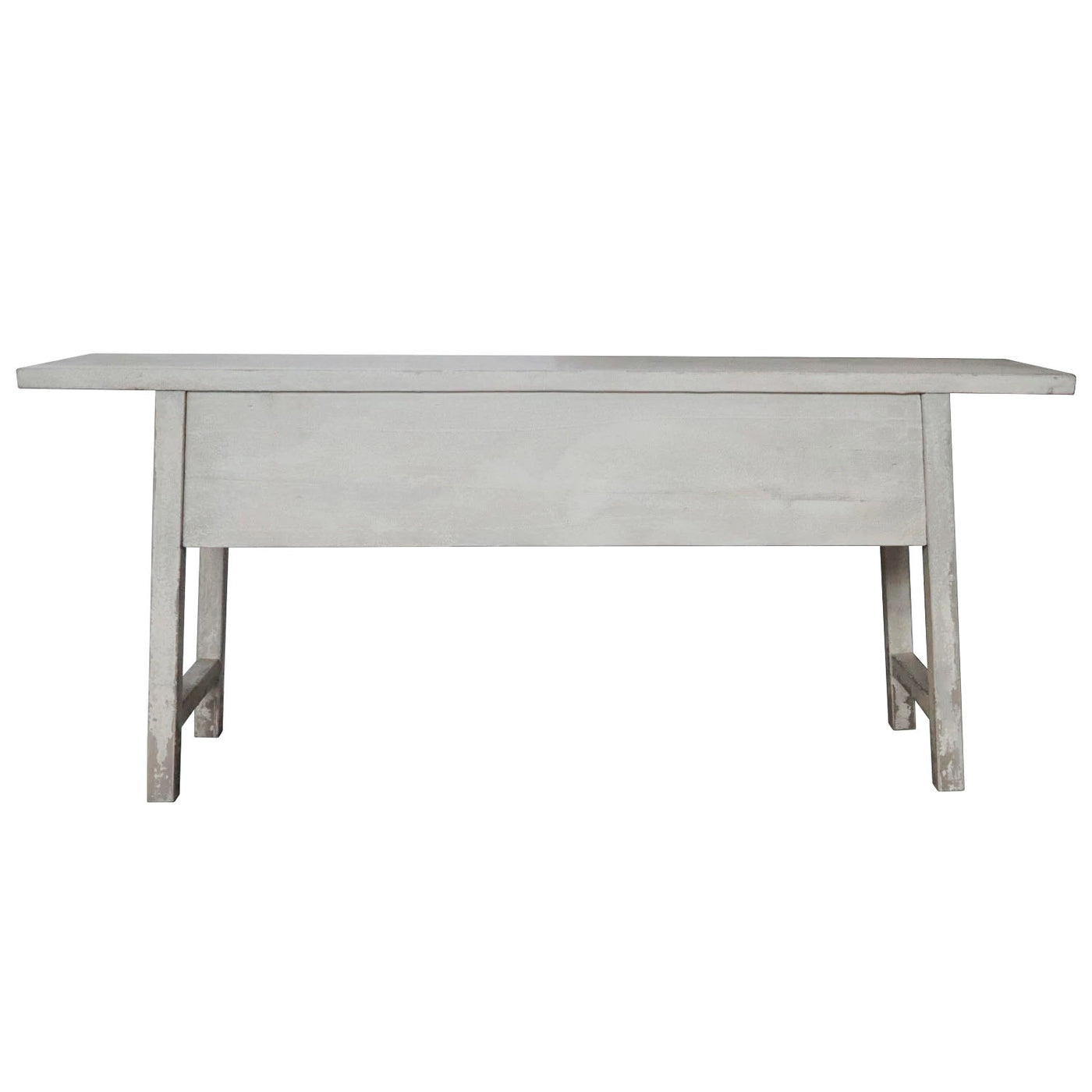 White Distressed Reclaimed Wood Console Table