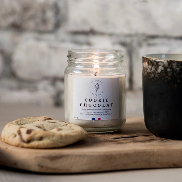 French Chocolate Cookie Candle