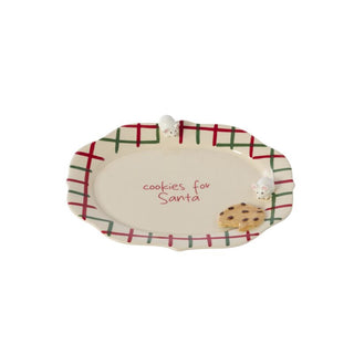 Hand Painted Cookies For Santa Platter