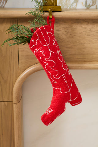 Cowboy Boot Christmas Stocking