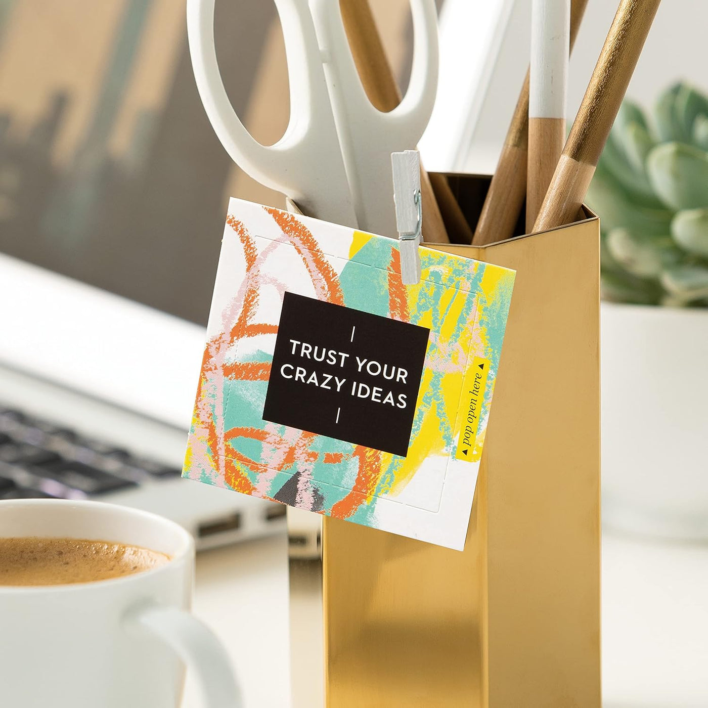 Trust Your Crazy Ideas - 30 Pop-Open Cards Each with a Different Inspiring Message Inside