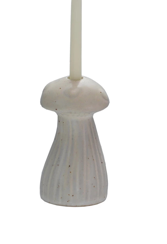 Mushroom Shaped 1/4 Candle Taper Holder - Choose Color