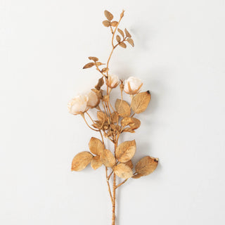 27" Vintage Rose Spray - Cream