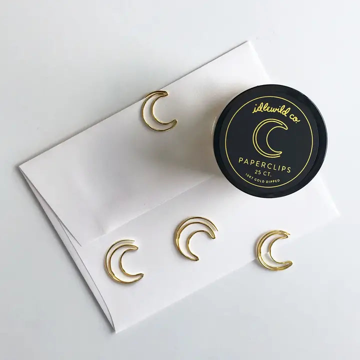 Crescent Moon Paper Clips