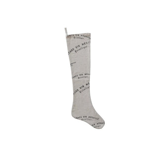 Linen French Holiday Stocking - Choose Style