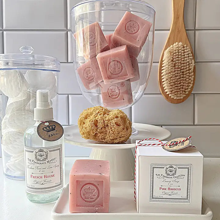 The Farmhouse Luxury Cube Soap Pink Hibiscus