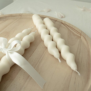 Set of 2 Twisted Taper Candles
