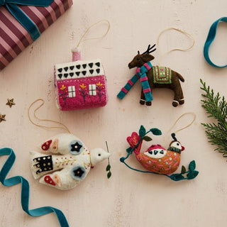 Handmade Cottagecore Christmas Felt Ornament - Choose Style