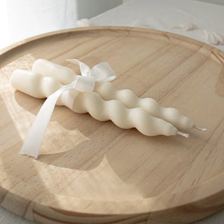 Set of 2 Twisted Taper Candles