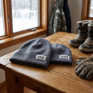 Dad and Dude Beanie Set
