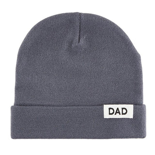 Dad and Dude Knit Beanie Hat Set - Grey