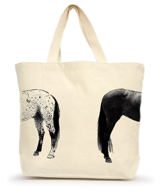 Kissing Horse Large Tote Bag
