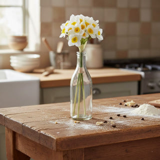 17" White Yellow Daffodil Bundle