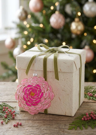 Cody Foster Glass Dahlia Ornament