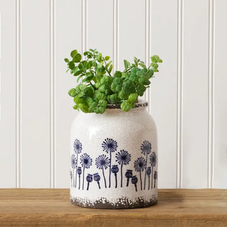 Decorative Blue Dandelion Vase