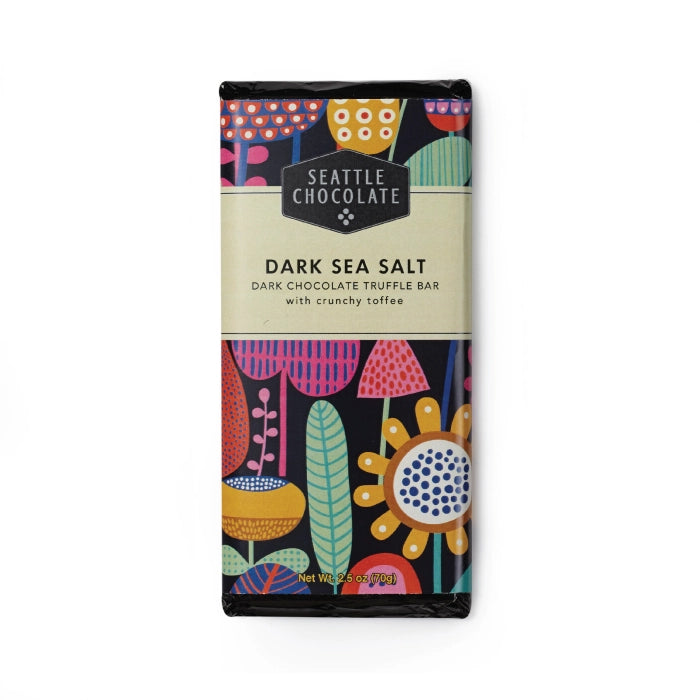 Seattle Chocolate - Dark Sea Salt with Crunchy Toffee Truffle Bar