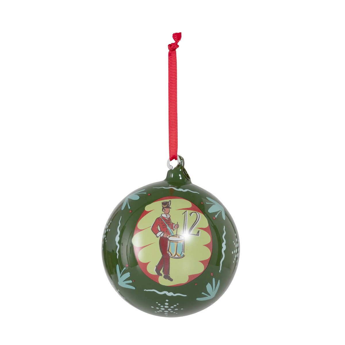 12 Days of Christmas Glass Ball Ornaments, Boxed Set of 12