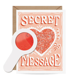 Valentines Day Note Card - Decoder Card - Can't Hide My Love