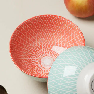 Geo Pink Stamped Bowl