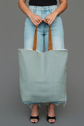 Winter Village Scene Tote