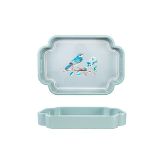 Decorative Blue Tray with Birds