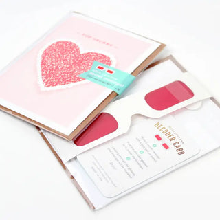 Valentines Day Note Card - Decoder Card - Top Secret Heart
