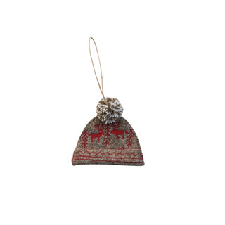 Handmade Wool Felt Hat Shaped Embroidered Ornament - Choose Style