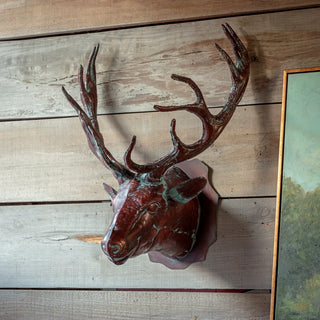 Deer Head With Verdigris Finish