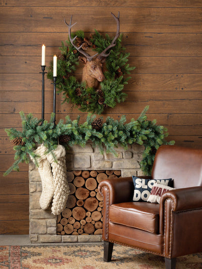 Holiday Cabin Deer Head Mount