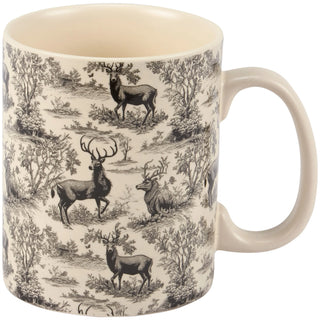 18" Deer Toile Mug