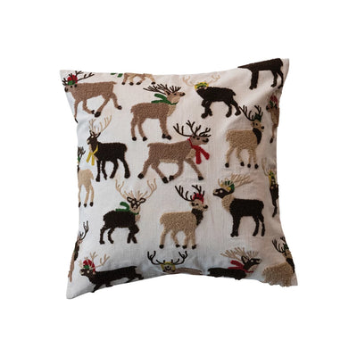 20" Holiday Deer Pillow