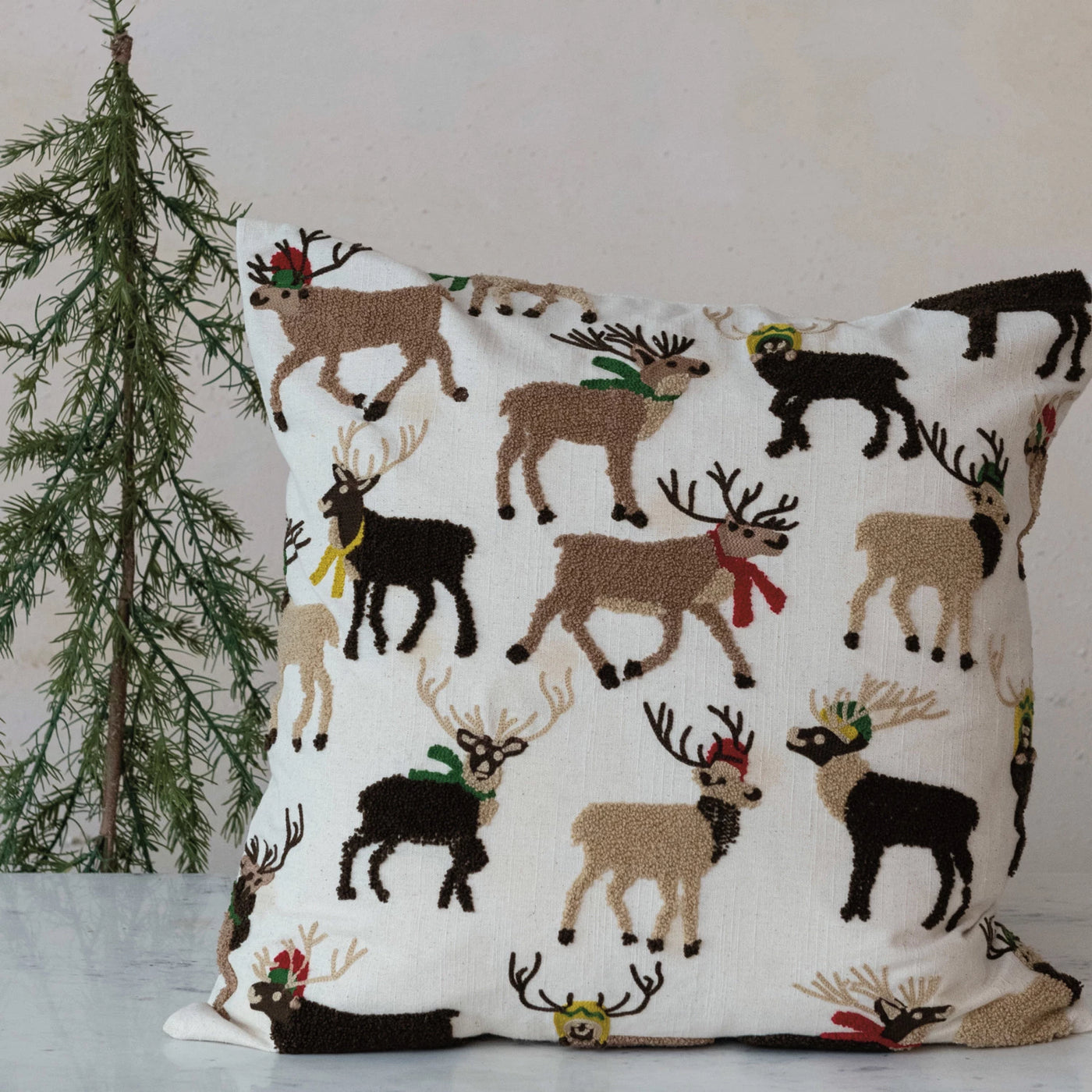 20" Holiday Deer Pillow