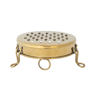 Stainless Steel Footed Grater with Gold Finish