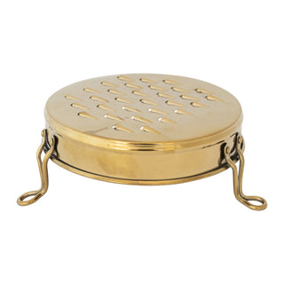 Stainless Steel Footed Grater with Gold Finish