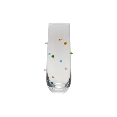 Handmade Drinking Glass with Raised Dots - Choose Size